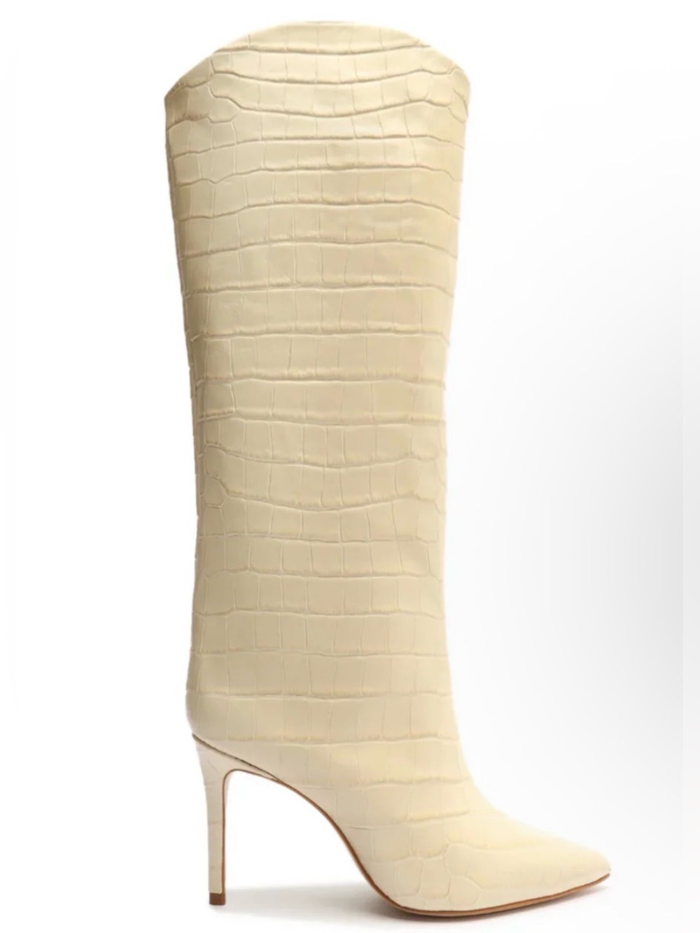 SCHUTZ Mariana Knee Boot sz 6 LIKE NEW in eggshell/beige
